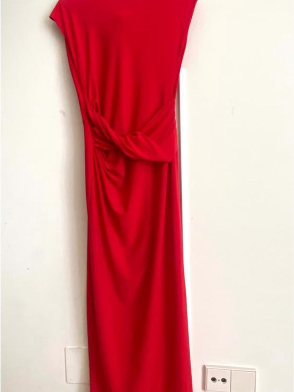 Zara Red Knot-Front Maxi Dress